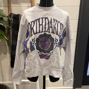 BDG Urban Outfitters Oversized North Dakota Collegiate Split Graphic Sweatshirt